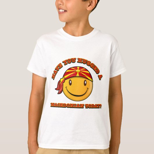 Heb je vandaag een Macedoniër geknuffeld? T-shirt (Voorkant)