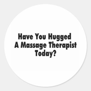 Heb je vandaag een massagetherapeut opgehangen? ronde sticker
