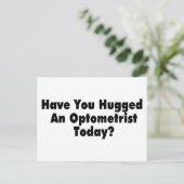 Heb je vandaag een optometrist opgehangen? briefkaart (Staand voorkant)