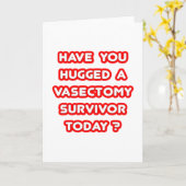 Heb je vandaag een overlevende van een vasectomie  kaart (Gele Bloem)