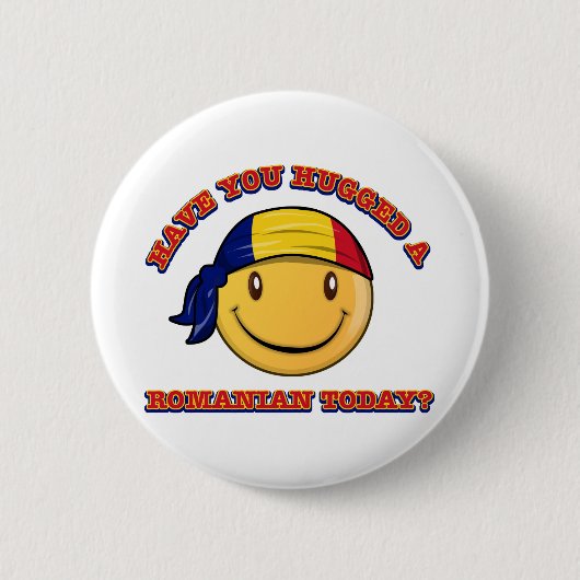 Heb je vandaag een Roemeen geknuffeld? Ronde Button 5,7 Cm (Voorkant)