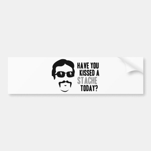 Heb je vandaag een Stache gekust? Bumpersticker (Voorkant)