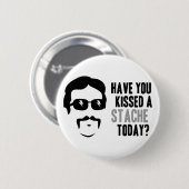 Heb je vandaag een Stache gekust? Ronde Button 5,7 Cm (Voorkant /achterkant)
