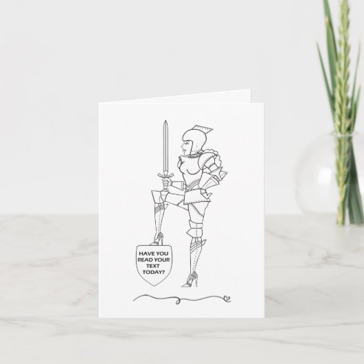 "Heb je vandaag Jouw tekst gelezen?" Kaart (Voorkant)