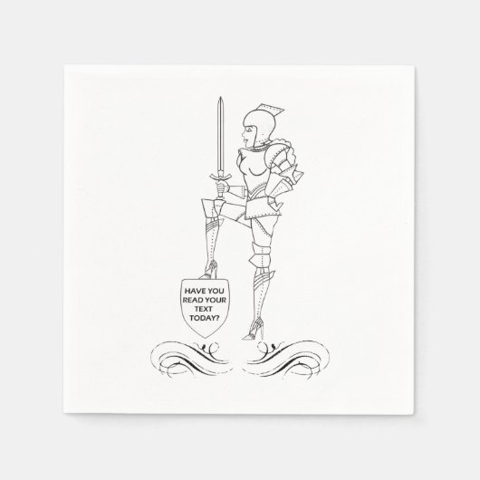 "Heb je vandaag Jouw tekst gelezen?" Servet (Voorkant)