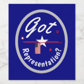 Heb je Vertegenwoordiging? Wijn Etiket (Enkel label)