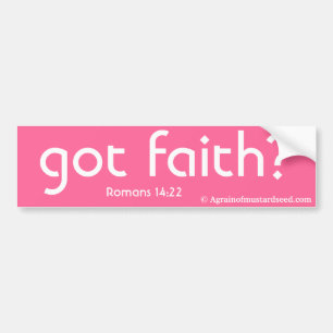 Heb je vertrouwen? Bijbelprijsopgave past deze aan Bumpersticker