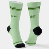 Heb je vis? Groene vis op bleke groene? Sokken (Gebogen)