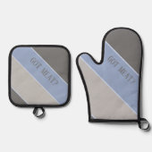 Heb je vlees? ovenwant & pannenlap set (Voorkant)