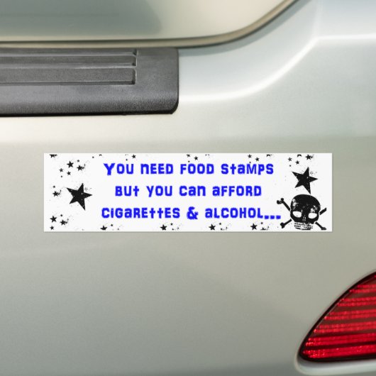 Heb je voedselzegels nodig? bumpersticker (Op auto)
