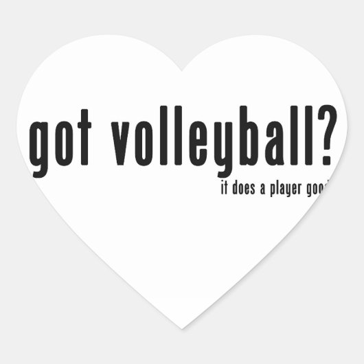Heb je volleybal? hart sticker (Voorkant)