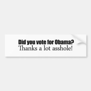 Heb je voor Obama gestemd? Bumpersticker