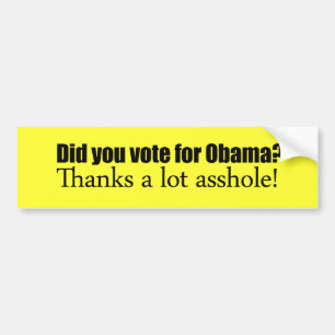 Heb je voor Obama gestemd? Bumpersticker