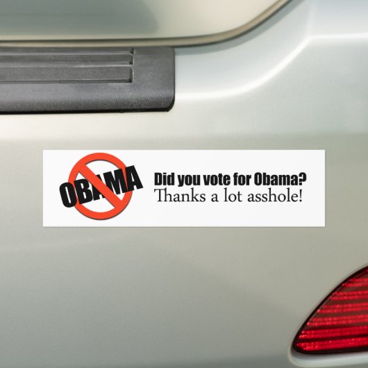 Heb je voor Obama gestemd? Bumpersticker (Op auto)