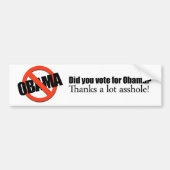 Heb je voor Obama gestemd? Bumpersticker (Voorkant)