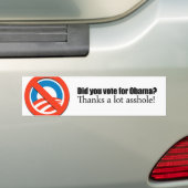 Heb je voor Obama gestemd? Bumpersticker (Op auto)