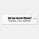 Heb je voor Obama gestemd? Bumpersticker (Voorkant)