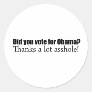 Heb je voor Obama gestemd? Ronde Sticker