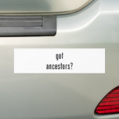 Heb je voorouders? bumpersticker (Op auto)