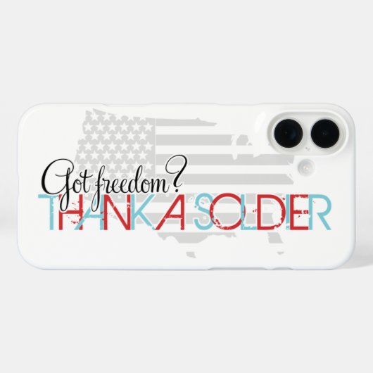 Heb je vrijheid? Dank een soldaat Case-Mate iPhone Case (Achterkant (horizontaal))
