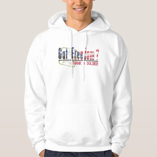 Heb je vrijheid? Dank een soldaat Hoodie (Voorkant)