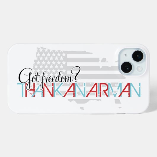 Heb je vrijheid? Hartelijk dank voor een Airman Case-Mate iPhone Case (Achterkant (horizontaal))