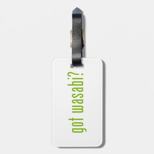 Heb je wasabi? bagagelabel (Achterkant verticaal)