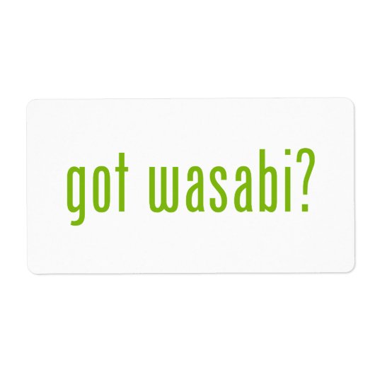 Heb je wasabi? etiket (Voorkant)