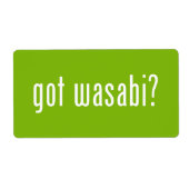 Heb je wasabi? etiket (Voorkant)