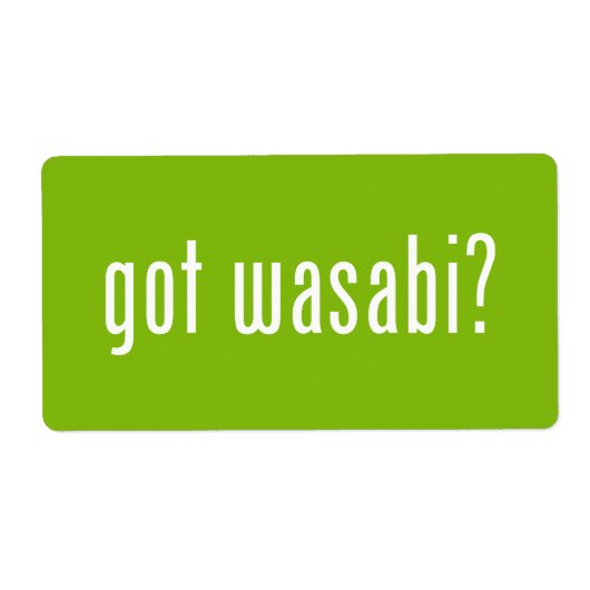 Heb je wasabi? etiket (Voorkant)