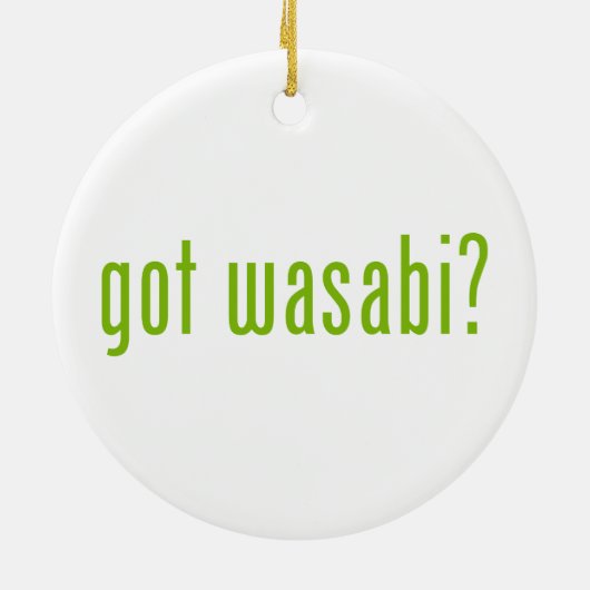 Heb je wasabi? keramisch ornament (Achterkant)