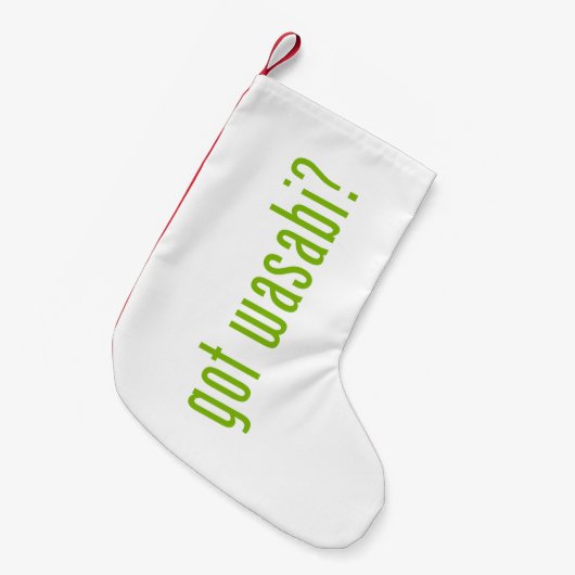 heb je wasabi? kleine kerstsok (Voorkant (Hangend))