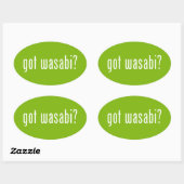 Heb je wasabi? ovale sticker (Vel)
