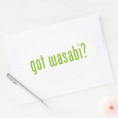 Heb je wasabi? ovale sticker (Envelop)