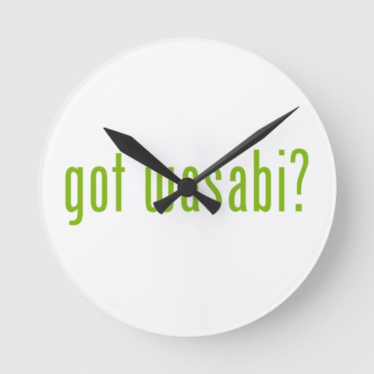 Heb je wasabi? ronde klok (Voorkant)