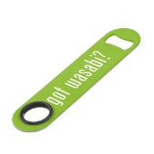 Heb je wasabi? speed flessenopener (Voorkant Gekanteld)