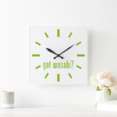 Heb je wasabi? vierkante klok (Huis)