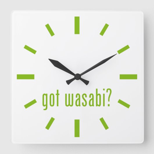 Heb je wasabi? vierkante klok (Voorkant)