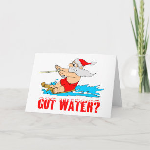 Heb je water? (Skiende Kerstman) Feestdagen Kaart