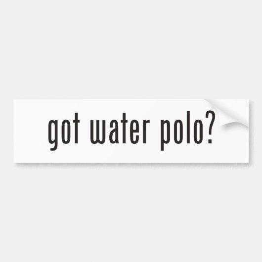 Heb je waterpolo? bumpersticker (Voorkant)