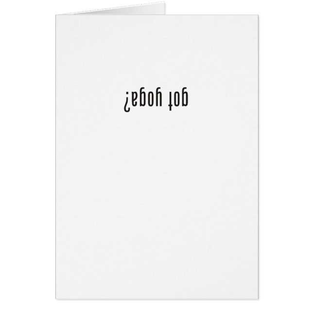 Heb je yoga? (ondersteboven) (Voorkant)