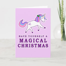 Heb je zelf een Magische Kerst Unicorn Feestdagen Kaart