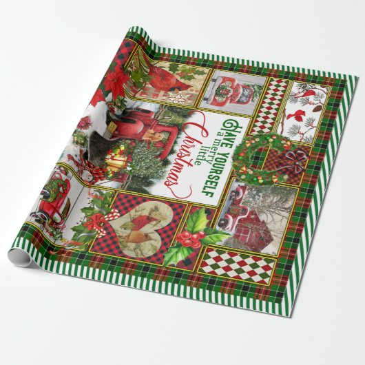 Heb je zelf een prettig kerstrood trucje cadeaupapier (Uitgerold)