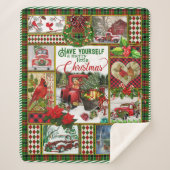 Heb je zelf een prettig kerstrood trucje sherpa deken (Voorkant)