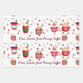 Heb je zelf een prettige kerst met koffie inpakpapier vel (Voorkant 3)