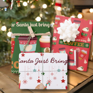 Heb je zelf een prettige kerst met koffie inpakpapier vel