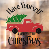 Heb je zelf een prettige kerstboomtrui raamsticker (Vel 2)