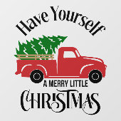 Heb je zelf een prettige kerstboomtrui raamsticker (Vel)