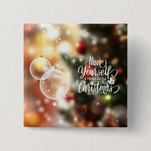 Heb je zelf een prettige kerstButton Vierkante Button 5,1 Cm
