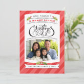 Heb je zelf een prettige kerstfotokaart feestdagenkaart (Staand voorkant)